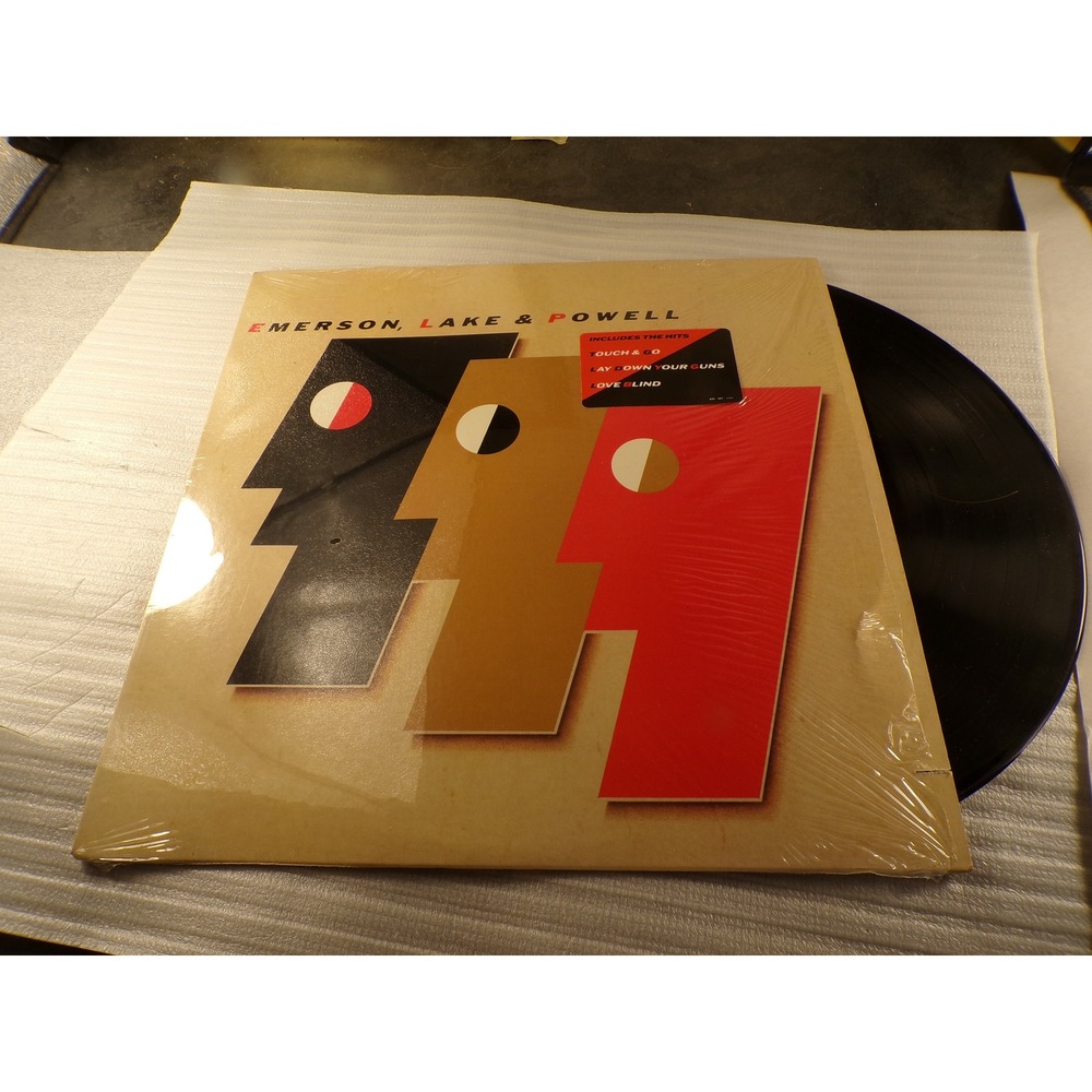 Emerson Lake & Powell Self Titled Vinyl LP 1986 Polydor Hype Sticker 829 297-1